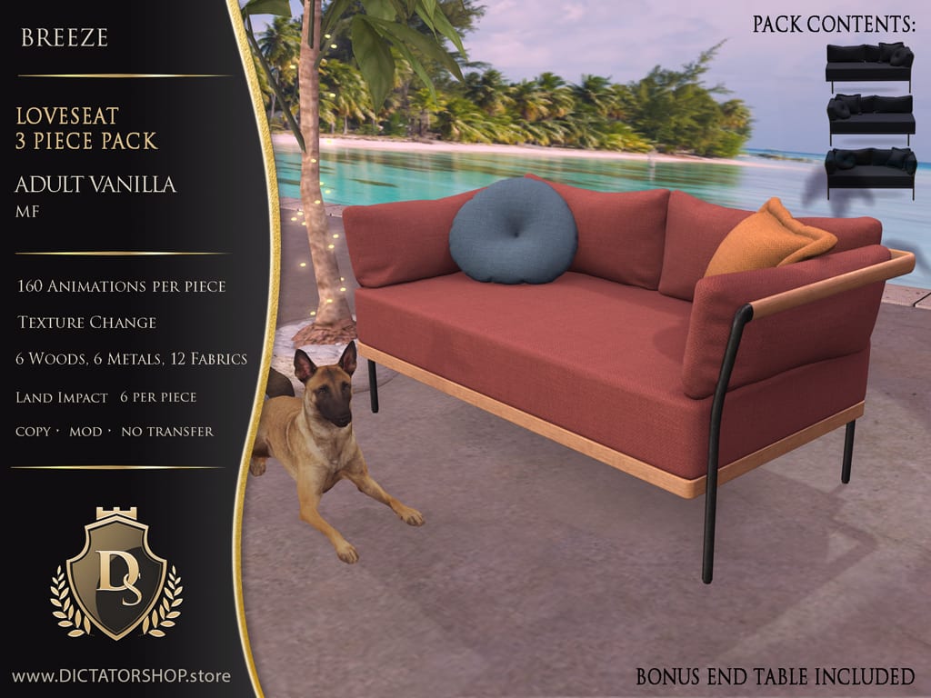 Breeze - Loveseat 3pc Pack