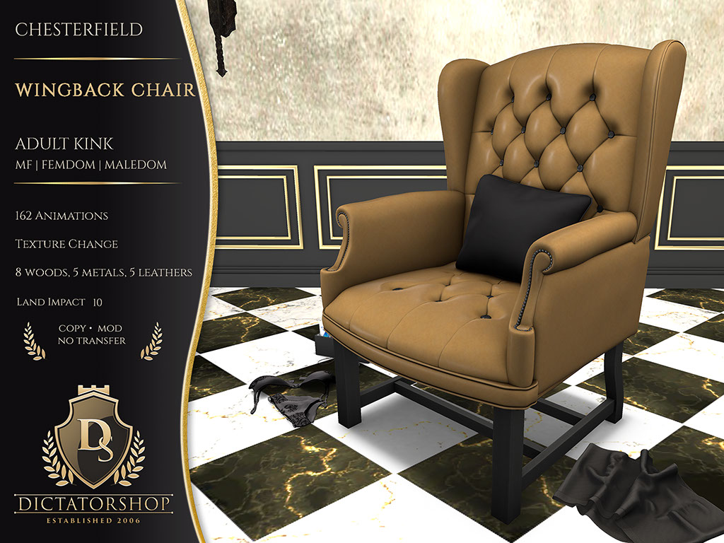 Chesterfield - Wingback Chair Male/Femdom