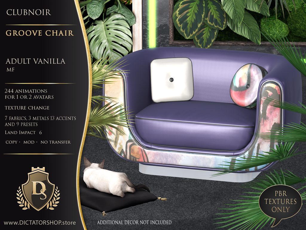 ClubNoir Smooth Chair, Adult Vanilla version