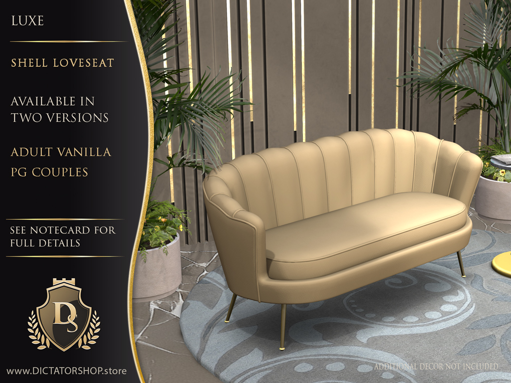 Luxe - Shell Loveseat