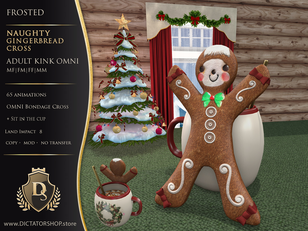 Frosted - Naughty Gingerbread Cross