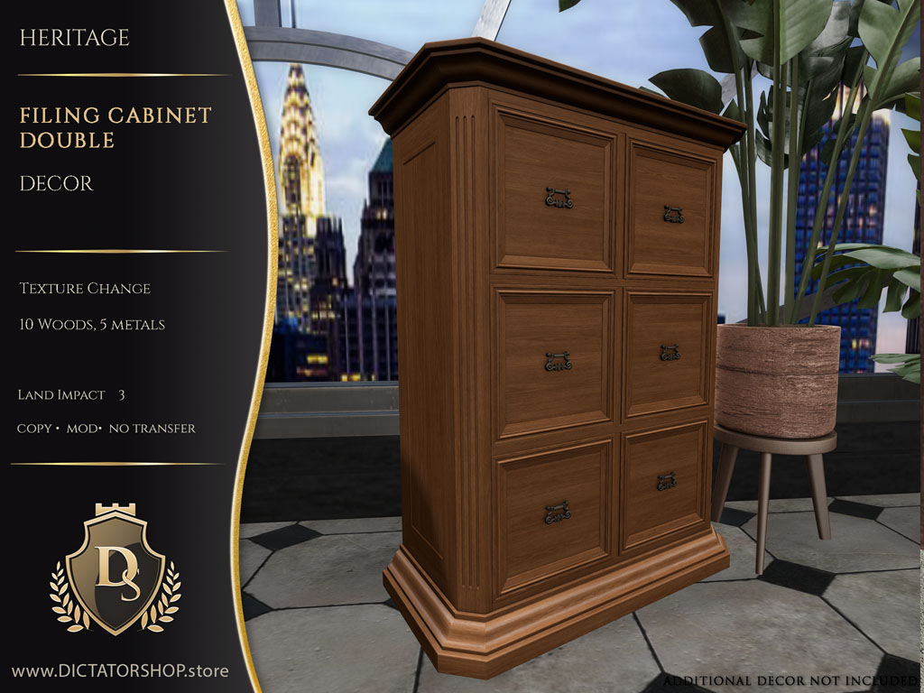 Heritage - Filing Cabinet Double