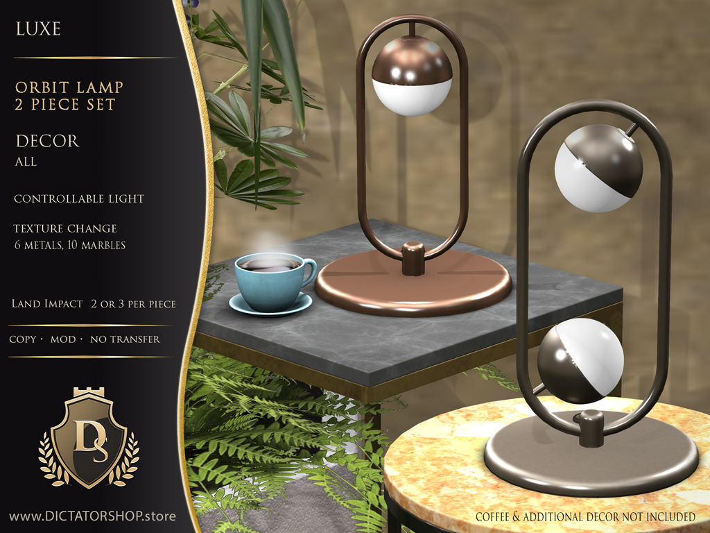 Luxe - Orbit Lamp 2pc Set
