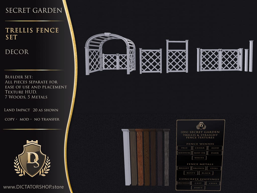 Secret Garden - Trellis Fence Set
