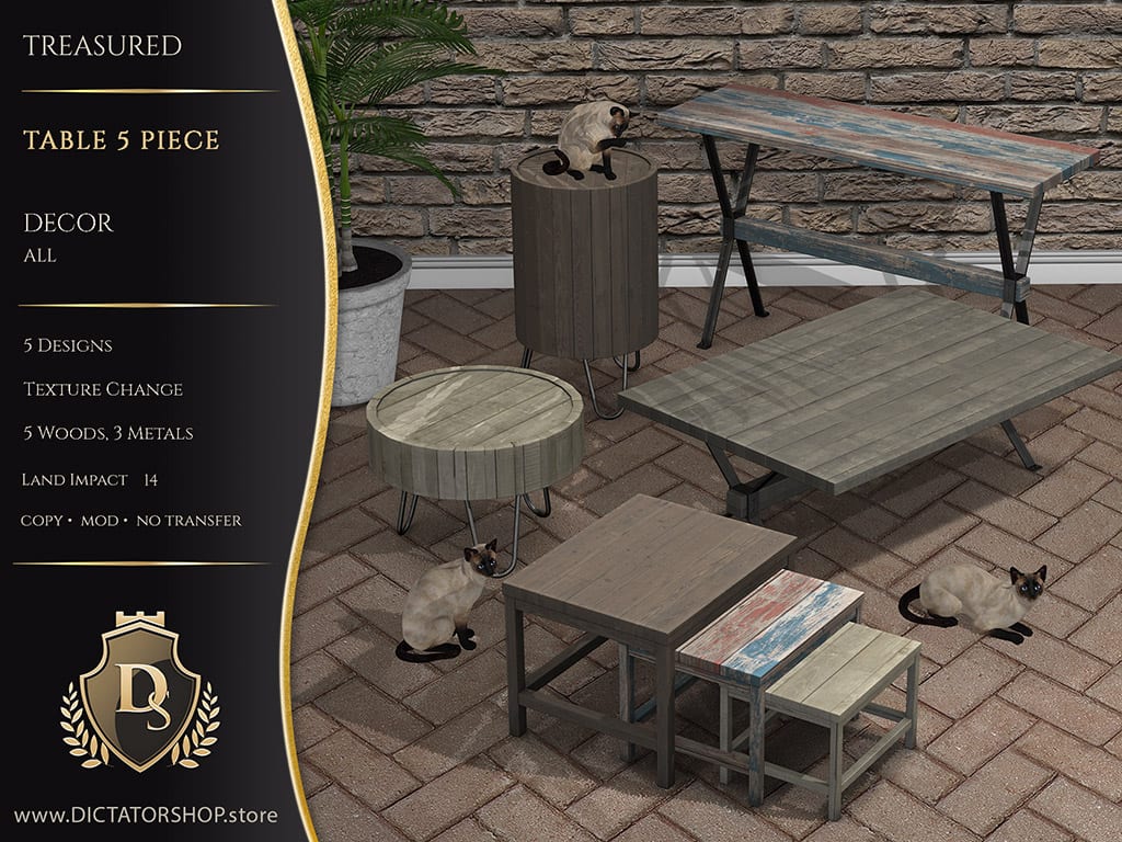 Treasured - Tables Assorted 5Pc Set