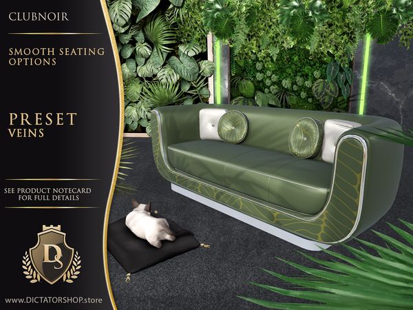 ClubNoir Smooth seating shown in Veins